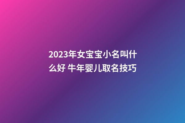 2023年女宝宝小名叫什么好 牛年婴儿取名技巧